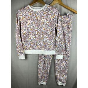 Jumping Beans Softest Fleece Set Girls sz 12 Floral Sweatsuit Sweatshirt & Pants
